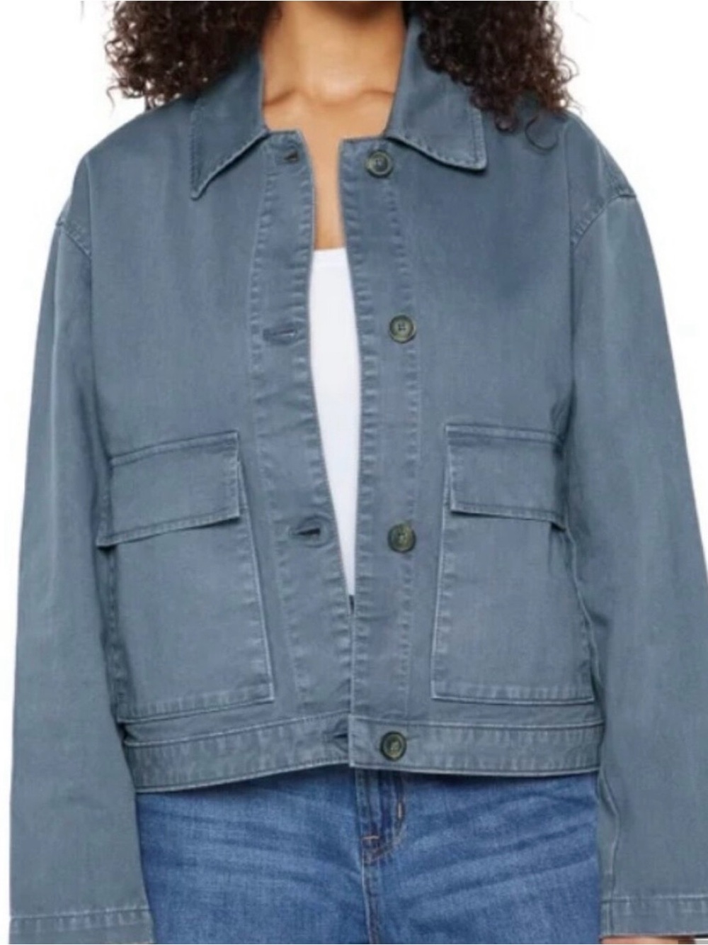NWOT | GAP | Denim Blue Button Front Cotton Jacket | Size XXL